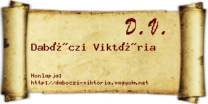 Dabóczi Viktória névjegykártya